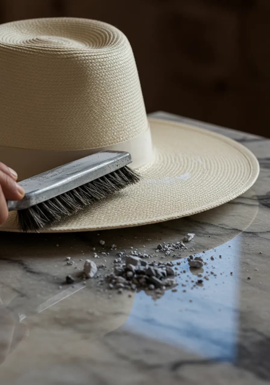 Etapa de Inspection and Pre-washing en el proceso de blichado de sombreros